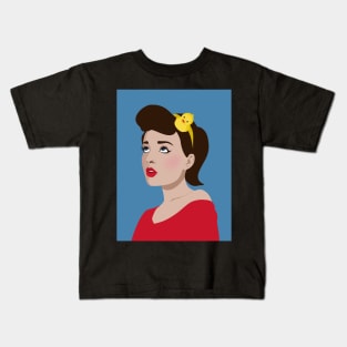 Portrait of a girl in pin up style Kids T-Shirt